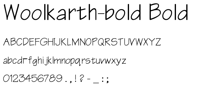 Woolkarth-Bold Bold font